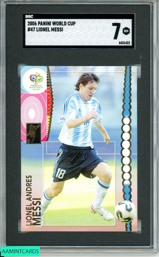 2006 PANINI WORLD CUP LIONEL MESSI #47 1ST WORLD CUP GERMANY RC SGC 7 NEAR  MINT 4431422