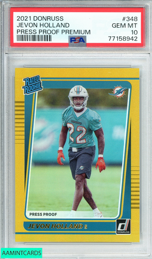 : 2021 Donruss #348 Jevon Holland Miami Dolphins Rated