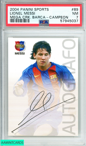 2004 PANINI SPORTS LIONEL MESSI #89 MEGA CRACKS BARCA-CAMPEON RC