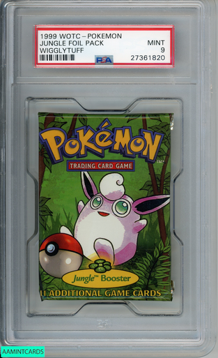 1999 WOTC POKEMON JUNGLE FOIL PACK WIGGLYTUFF PSA 9