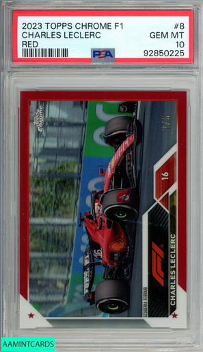 2023 TOPPS CHROME FORMULA 1 CHARLES LECLERC #8 RED 2 OF 5