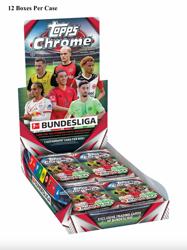 【新品未開封】Topps Chrome Soccer bundesliga 2024/25 Topps Chrome Bundesliga Soccer Hobby Case