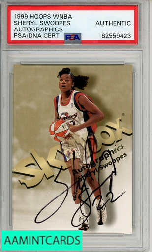 1999 HOOPS WNBA SHERYL SWOOPES AUTOGRAPHICS PSA DNA AUTHENTIC