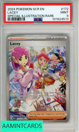 2024 POKEMON SCR EN-STELLAR CROWN LACEY #172 SIR PSA 9 MINT