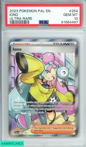 2023 POKEMON PAL EN-PALDEA EVOLVED IONO #254 ULTRA RARE PSA 10 GEM