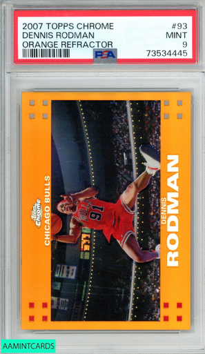 2007 TOPPS CHROME DENNIS RODMAN #93 ORANGE REFRACTOR 149 OF 199
