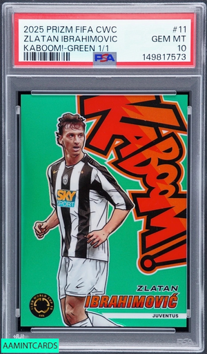 2025 PRIZM FIFA CLUB WORLD CUP KABOOM ZLATAN IBRAHIMOVIC #11 GREEN