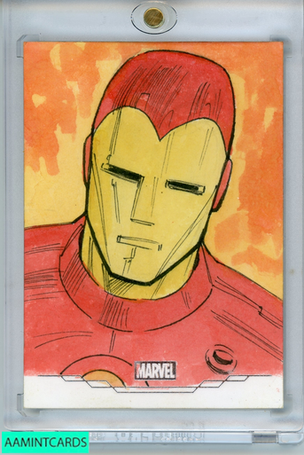 2025 MARVEL TOPPS CHROME IRON MAN SKETCH CARD SIGHNED BY ISIAH