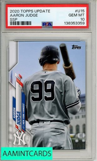 2020 TOPPS UPDATE AARON JUDGE #U15 SSP PSA 10 GEM MT 138353359