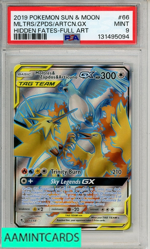 2019 POKEMON SUN MOON HIDDEN FATES MLTRS ZPDS ARTCN GX #66 FULL