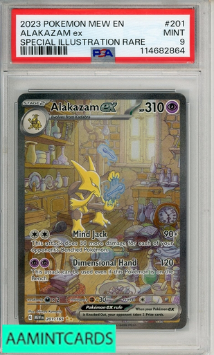 2023 rare pokemon cards Alakazam EX 151 Special Illustration #201 PSA Authenticated 10 Card Commemorate your favorite tabletop game with this Charizard EX 2023 Pokemon 151 Ultra Rare #183 PSA Authenticated 10 Card I Try to Pull the