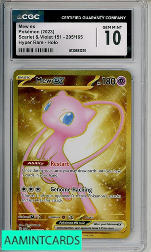 rare pokemon card mew Mew VMAX - 268/264 (SWSH08) Secret Rare - Near Mint (Graded