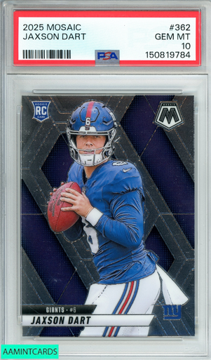 2025 PANINI MOSAIC JAXSON DART #362 NY GIANTS ROOKIE PSA 10 GEM MT