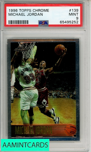 1996 TOPPS CHROME MICHAEL JORDAN #139 PSA 9 MINT 65495252 - AA