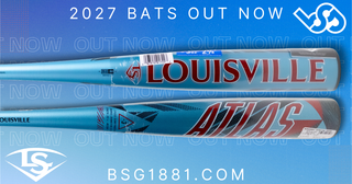 Selection of youth baseball bats at Burghardt Sporting Goods in New Berlin, Wisconsin