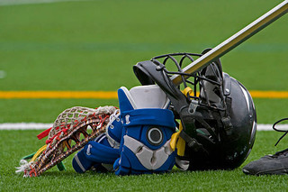 Lacrosse Equipment on a field