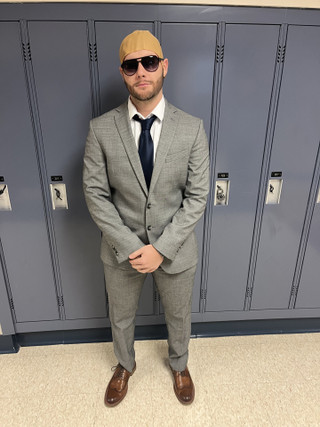 Daniel dressed as Pitbull for a Spirit Day