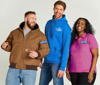 Custom apparel with brand logos