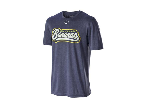 WILSON WB6049801 SAVANNAH BANANAS YOUTH EvoShield Tech Tee - NAVY HEATHER