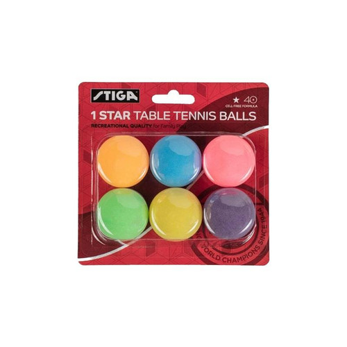 Stiga T1400 One Star Table Tennis Balls (6 Pack) Stiga T1400 One Star Table Tennis Balls (6 Pack)