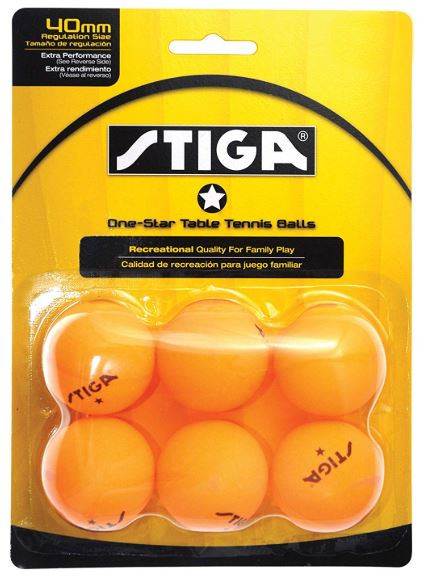 1-Star Table Tennis Balls 6 Pack