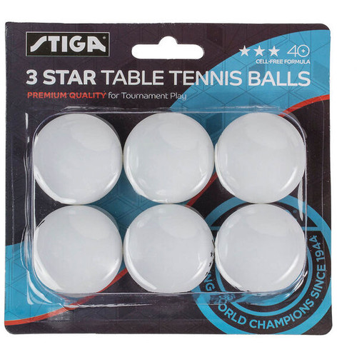 Stiga T1434 3 Star Table Tennis Balls (6 Pack)