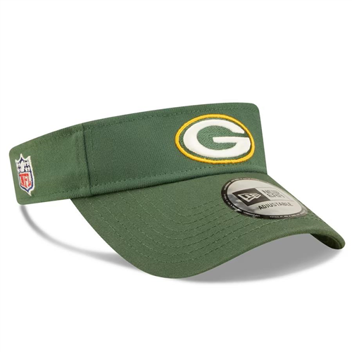 NEW ERA 60280903 Men's Green Bay Packers Green 2022 Sideline Adjustable Visor
