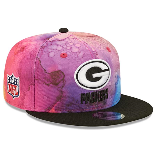 NEW ERA 60290161 Green Bay Packers New Era Pink/Black 2022 NFL Crucial Catch 9FIFTY Snapback Hat NEW ERA 60290161 Green Bay Packers New Era Pink/Black 2022 NFL Crucial Catch 9FIFTY Snapback Hat