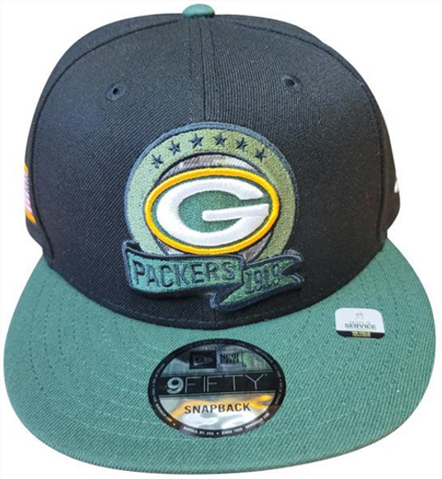 NEW ERA 60291014 9FIFTY NFL GREEN BAY PACKERS SALUTE TO SERVICE SNAPBACK