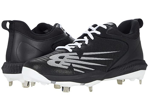 New Balance L4040BK6 Fuel Cell L4040v6 Low Metal Baseball Cleats - BK/WH