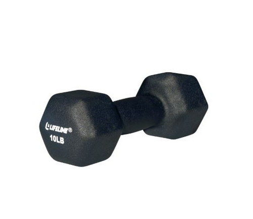 Lifeline LLND10 Hex Neoprene Dumbbell 10LBS