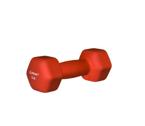 Lifeline LLND5 Hex Neoprene Dumbbell 5LBS Lifeline LLND5 Hex Neoprene Dumbbell 5LBS