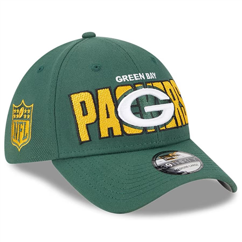 NEW ERA NFL23DRAFT3930C Men's Green Bay Packers 2023 NFL Draft 39THIRTY Flex Hat