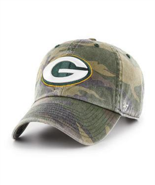 '47 F-CARGW12GWS-CM Green Bay Packers Camo 47 Clean Up Hat