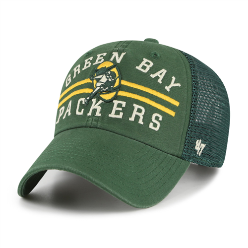 47 BRAND FL-HIGPT12GWP-D PACKERS LEGACY HIGHPOINT CLEAN UP TRUCKER HAT 47 BRAND FL-HIGPT12GWP-D PACKERS LEGACY HIGHPOINT CLEAN UP TRUCKER HAT