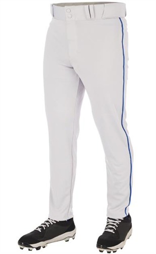 CHAMPRO BP66A TRIPLE CROWN 2.0 TAPERED BOTTOM PANT W/BRAID (WHITE/ROYAL)