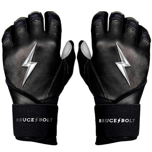 BRUCE BOLT BB-LC-CHRB-S CHROME Series Long Cuff Batting Gloves - Chrome Palm