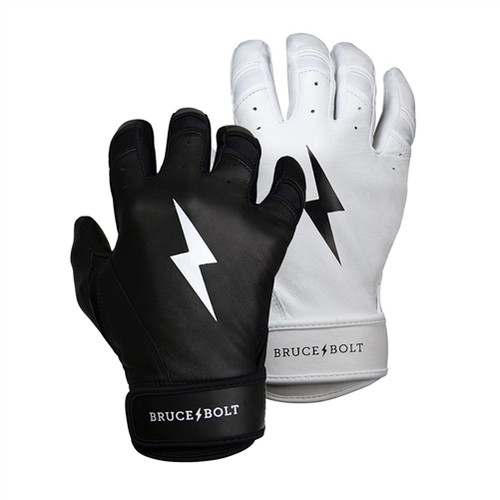 Bruce Bolt BB-SC-BLKG Adult Premium Cabretta Leather Short Cuff Batting Glove