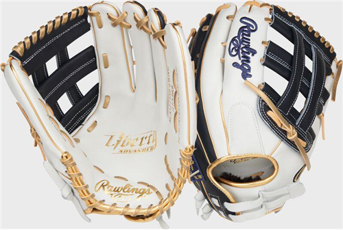 Rawlings Liberty Advanced Color Series 12.75 in Outfield Glove, White/Navy