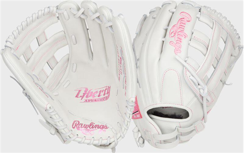 Rawlings Liberty Advanced Color Series 12.75 in Outfield Glove, White/Pink