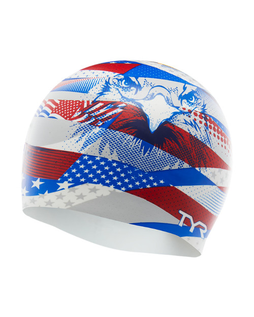 TYR LCSEGLE American Eagle Silicone Swim Cap TYR LCSEGLE American Eagle Silicone Swim Cap