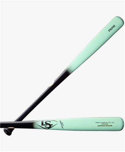 Louisville Slugger Pro Prime Maple Wood Bat - M110 Mint/Black