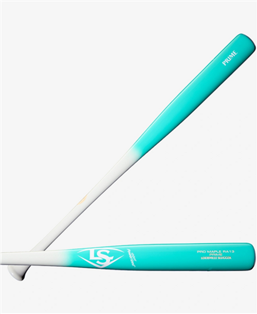 Louisville Slugger Pro Prime Maple Wood Bat - RA13 Teal/White