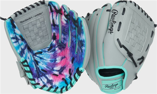 Rawlings Flex Palm Series Youth Baseball Glove - Grey/Tie Dye - 11"