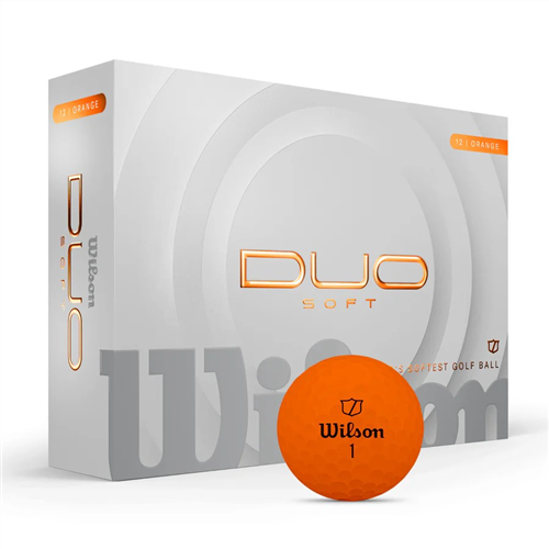 Wilson Duo Soft Golf Balls - Orange - 12 Pack