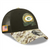 NEW ERA 60291075 Green Bay Packers New Era Black/Camo 2022 Salute To Service 9FORTY Snapback Trucker Hat