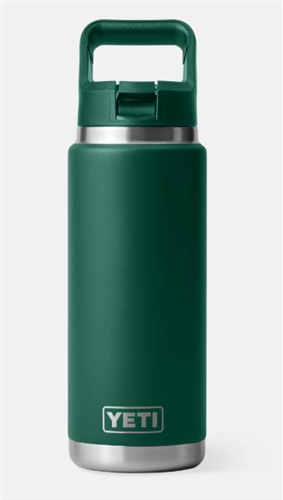 Yeti Rambler 26 oz Water Bottle with Color-Matched Straw Cap - Black Forest  Green | BSG