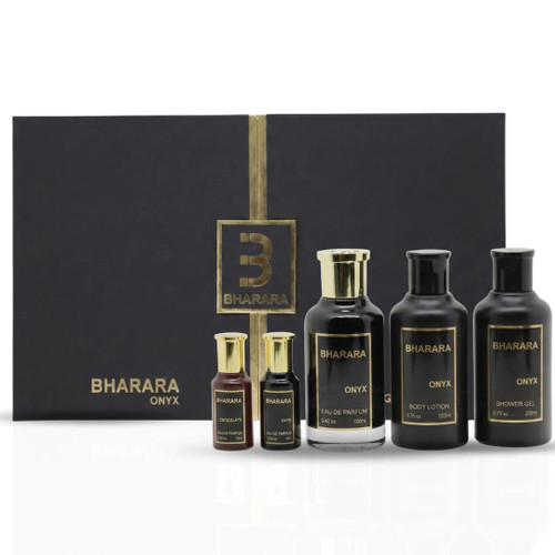 Bharara Onyx gift set — presentación con empaque
