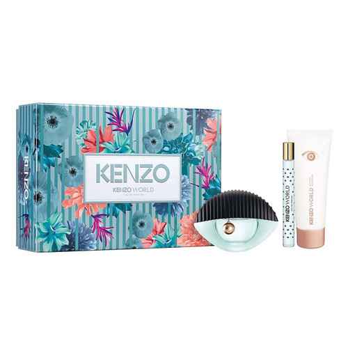 Estuche para Dama Kenzo World Edp 75 Ml + Crema Humectante 75 Ml + Travel Spray 10 Ml