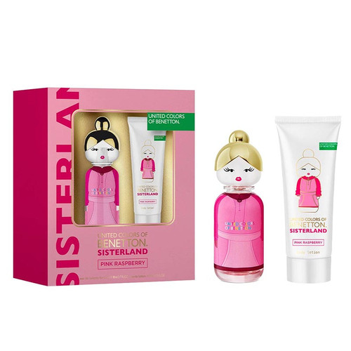 Benetton Sisterland Pink Raspberry EDT 80 ml — Gift Set 2 pz